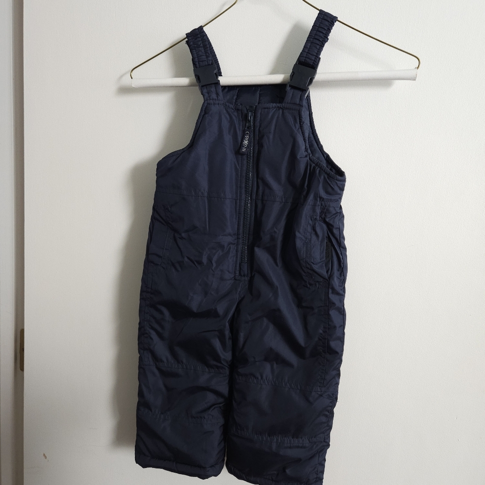 OshKosh B'gosh Navy Blue Insulated Snow Bibs Pants 18M Unisex